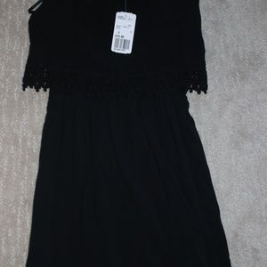 New Forever 21 black crochet dress